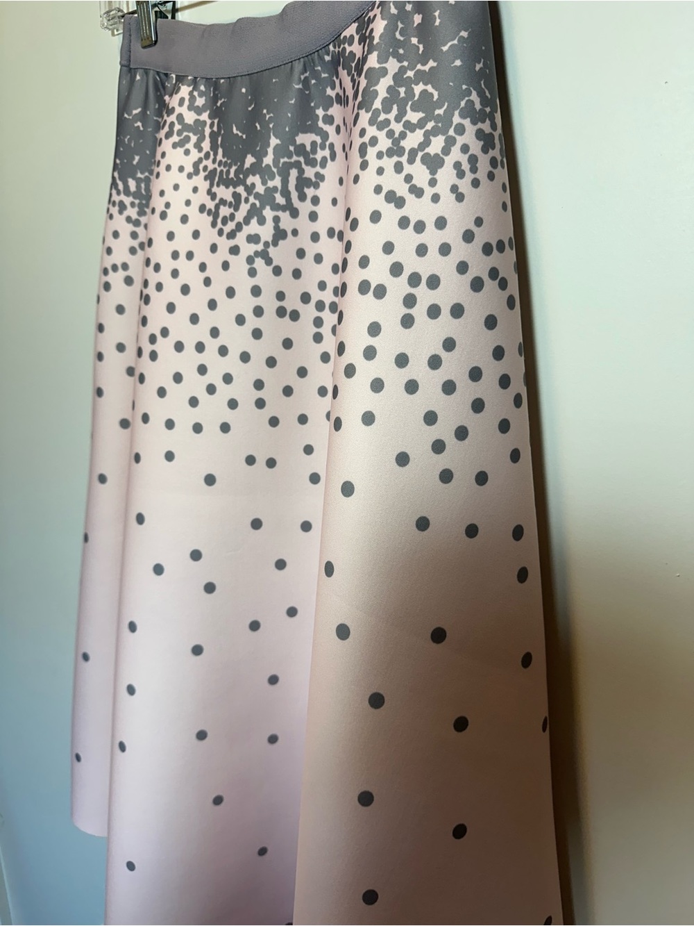 Women's Pink Polka Dot Midi Skirt